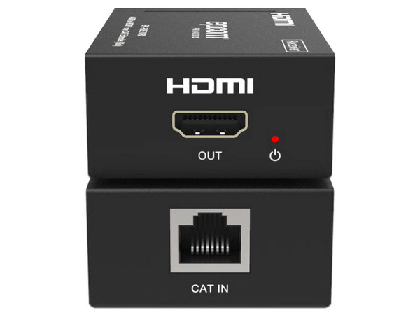 Divisor Splitter HDMI de 1 Entrada y 2 Salidas EPCOM EPC-SPB14E70, Resolucion Ultra HD 4K, Hasta 70m, 4 Puertos RJ-45. Color Negro.