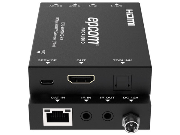 Extensor HDMI EPCOM EPCEDB70CG, HDMI 4K@60Hz, PoC Bidireccional, Transmisión hasta 70m por CAT6. Color Negro.
