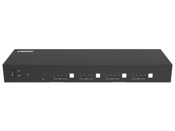 Extensor HDMI EPCOM EPP-MXB44D70M,  hasta 70 metros vía cable CAT6, Compatible con HDR10, HDR10+. Color Negro.