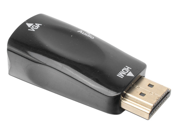 Adaptador Convertidor HDMI a VGA EPCOM, Resolución 1920x1080, Adaptador de Audio de 3.5 mm, Chapado en Níquel.