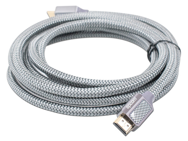 Cable HDMI de Alta Resolución Epcom HDMI 2.1 de 3m. Color Gris.