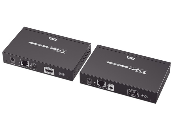Kit Extensor Matricial HDMI Epcom TT-683-MATRIX-4.0 para distancias de 120 m, Resolución 4K 30Hz, Cat 5e/6. Color Negro