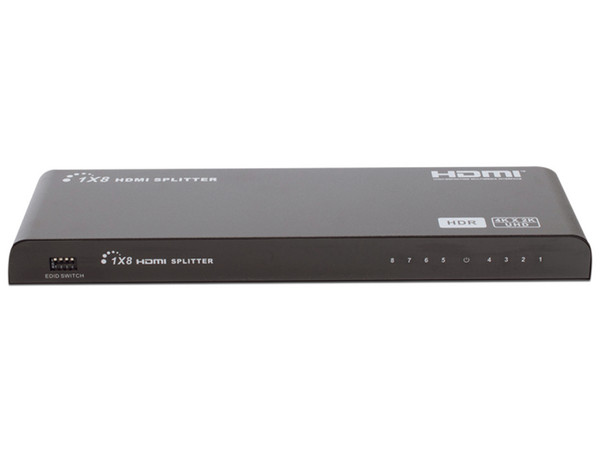 Divisor Splitter HDMI 4K Epcom de 8 puertos, Ajuste de resoluciones EDID.