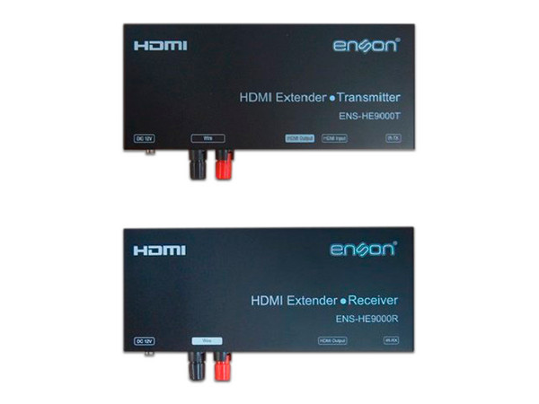Kit de Extensores HDMI Enson Serie 9000, Incluye Transmisor Enson ENS-HE9000T, Receptor Enson ENS-HE9000R, Fuentes de Alimentación y Cables IR, Color Negro.