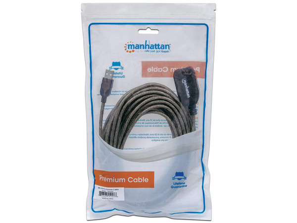 Cable de extensión Manhattan USB 2.0 (M-H) de alta velocidad de 10m.