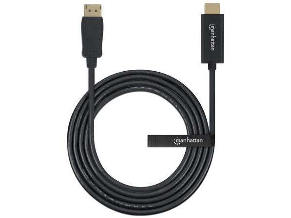 Cable de video Manhattan de DisplayPort (macho) a HDMI (macho), 1.8 metros.