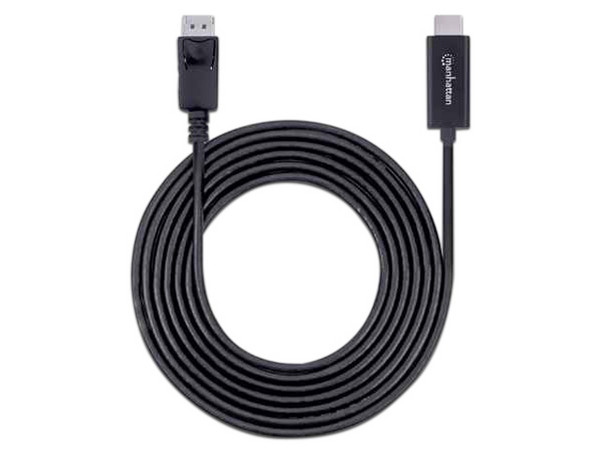 Cable de Vídeo Manhattan de DisplayPort a HDMI (M-M), 3m. Color Negro.