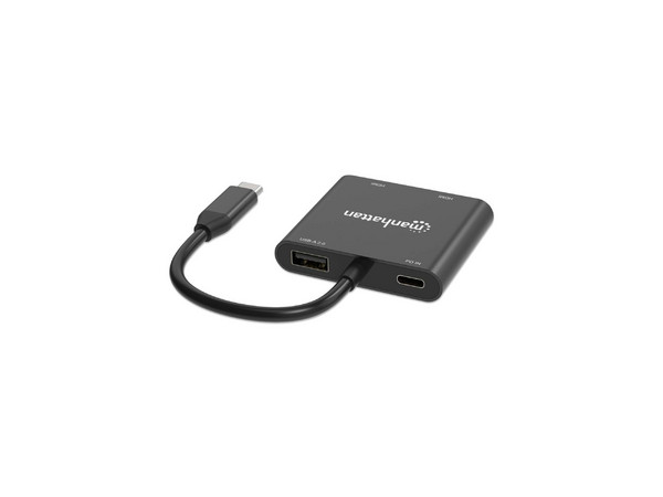 Convertidor Manhattan USB-C a HDMI 2 puertos 4K