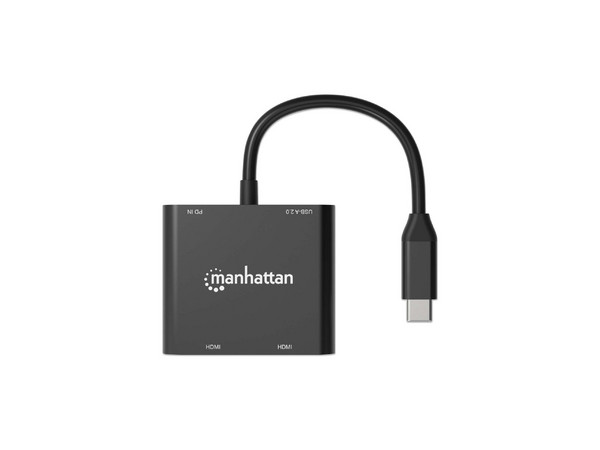 Convertidor Manhattan USB-C a HDMI 2 puertos 4K