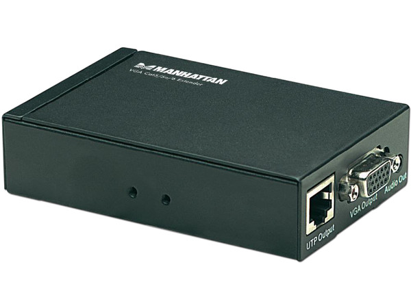Extensor de video Manhattan VGA Utilizando Cable de red Cat5/ 5e/ 6.