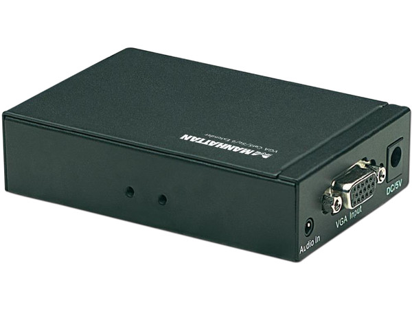 Extensor de video Manhattan VGA Utilizando Cable de red Cat5/ 5e/ 6.