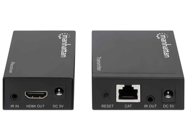 Kit extensor de video HDMI Manhattan 207584 por cable Ethernet Cat6, IR, 1080p hasta 50 m.