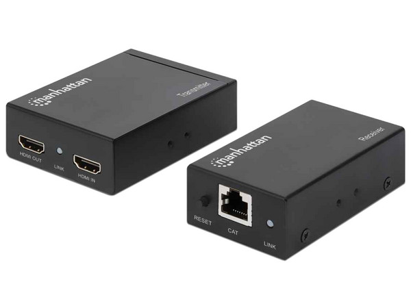 Kit extensor de video HDMI Manhattan 207584 por cable Ethernet Cat6, IR, 1080p hasta 50 m.