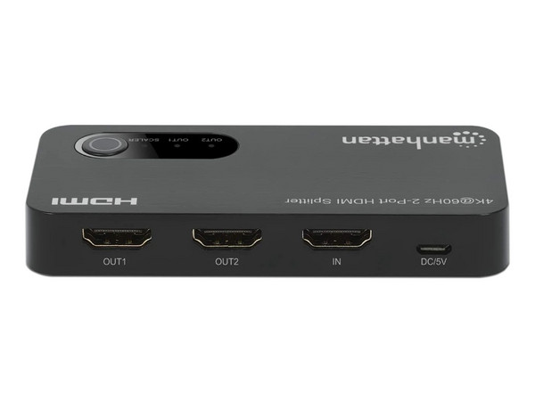 Video Splitter HDMI Manhattan de 2 Salidas HDMI, Soporta Vídeo Ultra HD 4K.