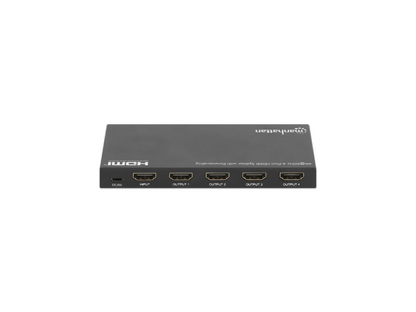Divisor de Video Manhattan Splitter HDMI, 18G, EDID, 4x HDMI, 3840 x 2160 Pixeles, 4K Ultra HD, Negro