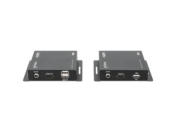 Extensor HDMI RJ-45 KVM Manhattan de 2 vías CAT6, 1080p, distancia de transmisión de hasta 120 metros.