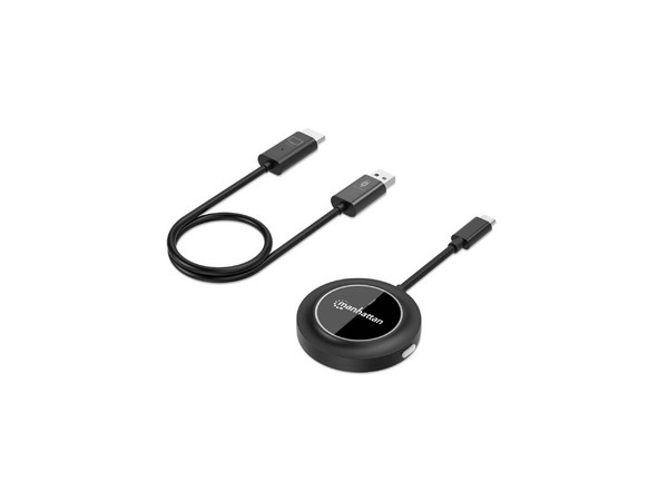 Kit para Presentación de Pantalla Manhattan 208420 Inalámbrico, USB C, HDMI 1.3, Color Negro.