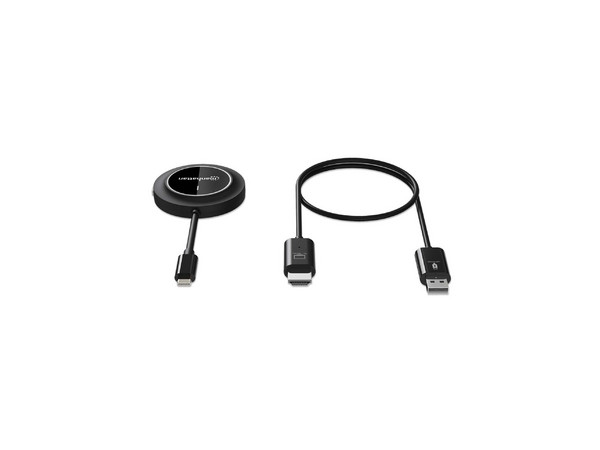 Kit para Presentación de Pantalla Manhattan 208420 Inalámbrico, USB C, HDMI 1.3, Color Negro.