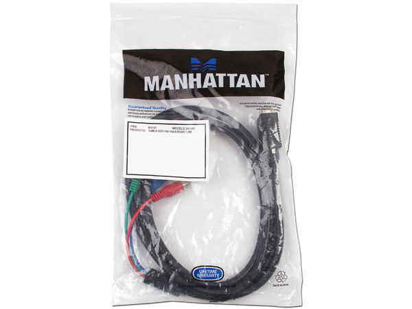 Cable de Video Manhattan, Triple RCA Macho a HD15 Macho, 1,8 m,