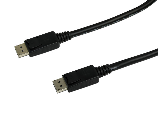 Cable de Video DisplayPort (M-M) de 2m, Diseño Blindado. Color Negro.