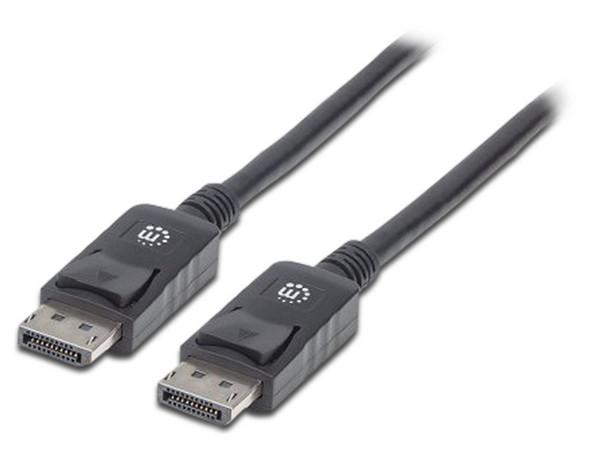 Cable de Video DisplayPort Manhattan, Blindado, Negro, 3m.