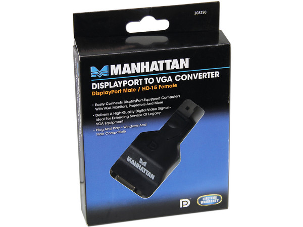 Adaptador de Vídeo DisplayPort Macho a VGA Hembra 
