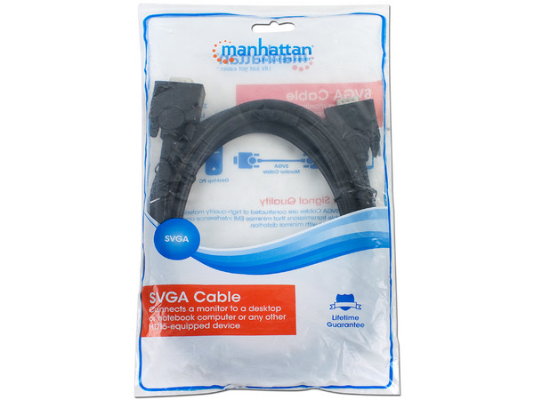 Cable para monitor SVGA HD 15 macho a HD 15 macho, 3m.
