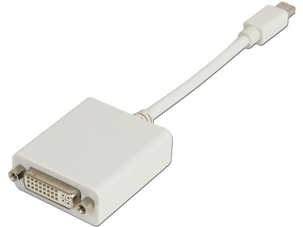 Adaptador Mini-DisplayPort Macho a DVI-D Hembra.
