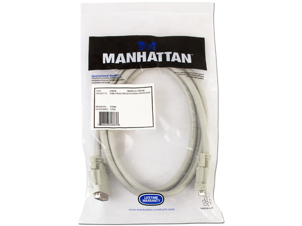Cable de Video Manhattan DVI-D macho a DVI-D macho, 1.8m                               
