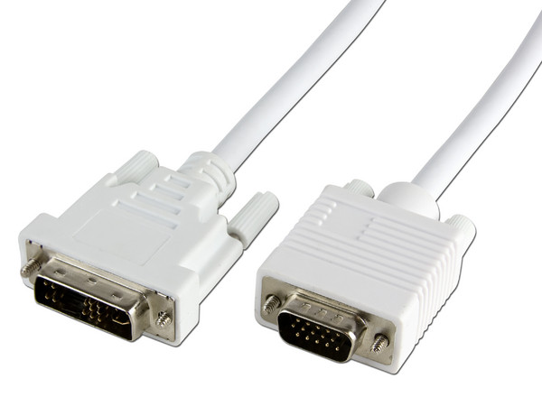 Cable Manhattan Adaptador DVI-Analogo a VGA/SVGA12+5(PM)/M-HD15P, 1.8m