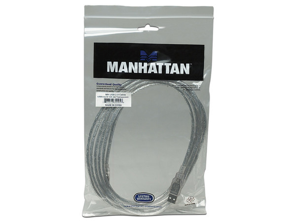 Cable Manhattan USB 2.0 A macho/ B macho de 3 Mts. para Impresora y Escáner
