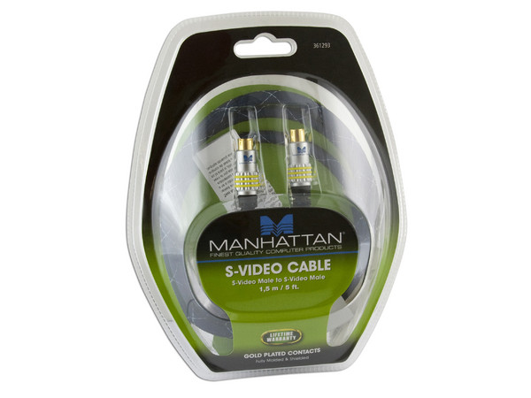 Cable S-Video macho a macho, azul, 1.5m