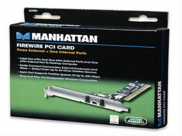 TARJETA FIREWIRE 1394 PCI 3 PTOS +1 Int
