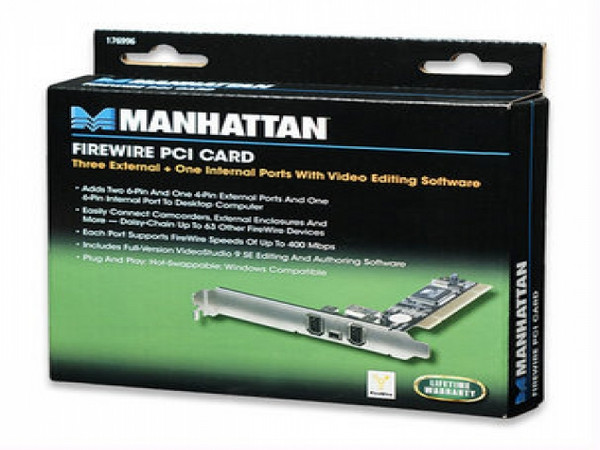 TARJETA FIREWIRE 1394 PCI 3 PTOS CON SW