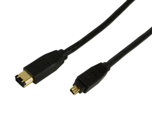 Cable Manhattan FireWire de 6 pines a 4 pines, 1.8m.
