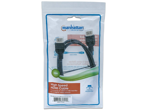 Cable HDMI 2.0 Manhattan (Macho-Macho) de alta velocidad 3D/4K de 1m.