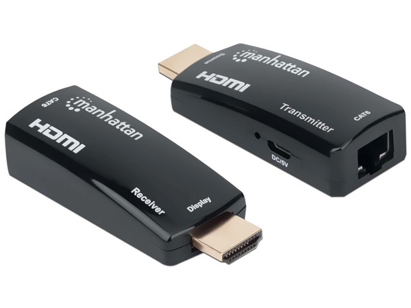 Kit Extensor Manhattan, HDMI - RJ-45, Cat6, Color negro.