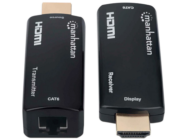 Kit Extensor Manhattan, HDMI - RJ-45, Cat6, Color negro.