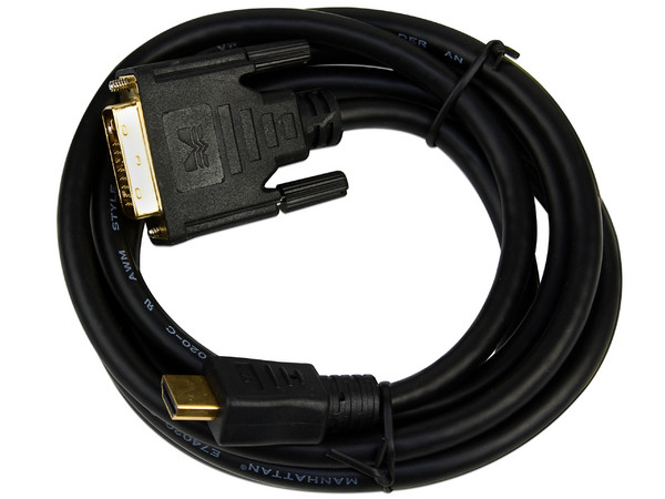 Cable de Video Manhattan de HDMI (Macho) a DVI-D (Macho), 1.8m. Color Negro.