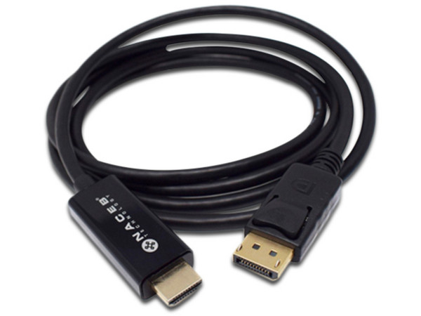 Cable de Vídeo NACEB de HDMI a DisplayPort (M-M), 1.8m. Color Negro.