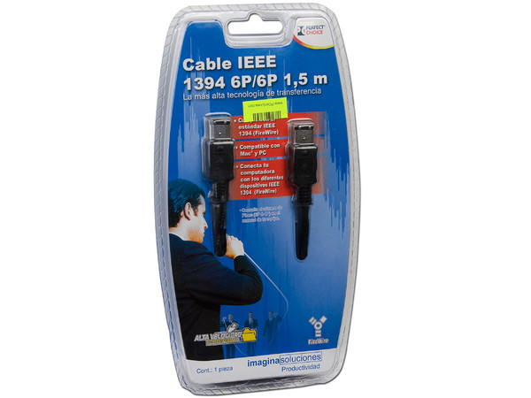 Cable IEEE1394 (Firewire)  (6P / 6P), 1.5 mts
