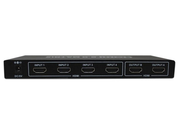Video Splitter HDMI Redleaf HD-MS402N, 4 puertos de entrada y 2 de salida, 4K.