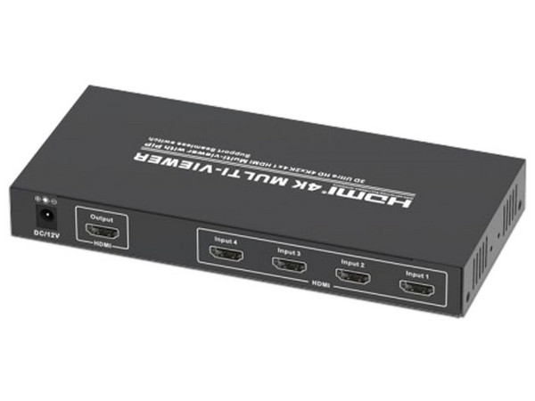 Switcher Redleaf RLM414K Multiviewer 4x1 con Entradas HDMI y Resolución 4K.