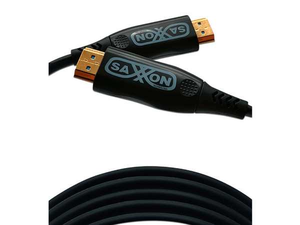 Cable de Video HDMI 2.0 SAXXON HDMI-200, HDMI a HDMI (M-M), 20m, Color Negro.