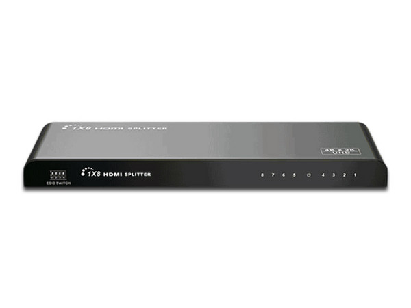 Divisor Splitter HDMI de 1 Entrada y 8 Salidas Saxxon, Resolucion Ultra HD 4K, Hasta 10m, Color Negro.