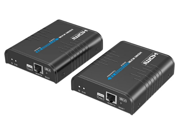 Extensor HDMI sobre Cable UTP Saxxon LKV373KVM-5.0, Incluye Transmisor y Receptor, 1080P, Distancia Máxima 120m, Cat5e/6, 2 puertos para Teclado y Ratón.