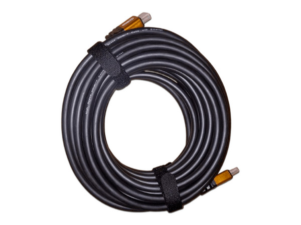 Cable HDMI 2.0 SAXXON SX-10HD-C de alta velocidad, Resolución 4K, Longitud de 10 metros, Blindado para reducir interferencias.