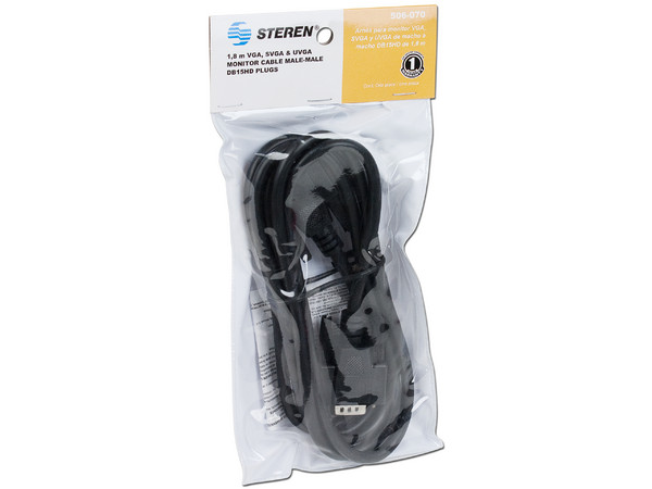 Cable VGA STEREN para monitor, (M-M), 1.8m.