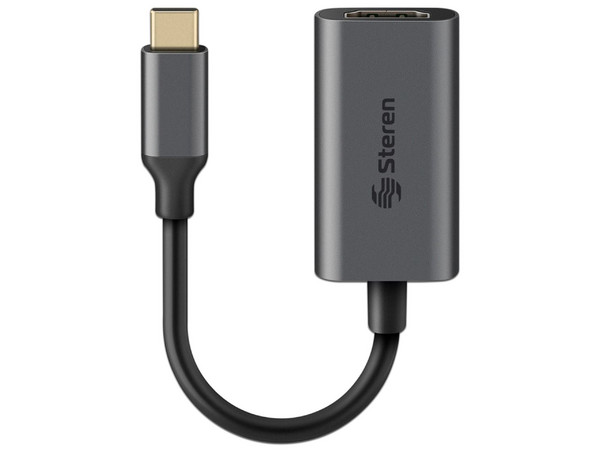 Adaptador STEREN USB-4714 de USB-C a HDMI, 4K, 60Hz, Color Negro.