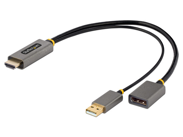 Adaptador de Video StarTech de HDMI a DisplayPort, Resolucion Máxima 4k, Activo, Color Negro.
